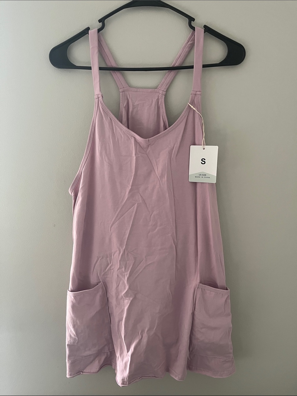 Women's Light Purple Athletic Dress with Pockets - Small